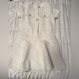 Commense White Tweed Mini Dress
